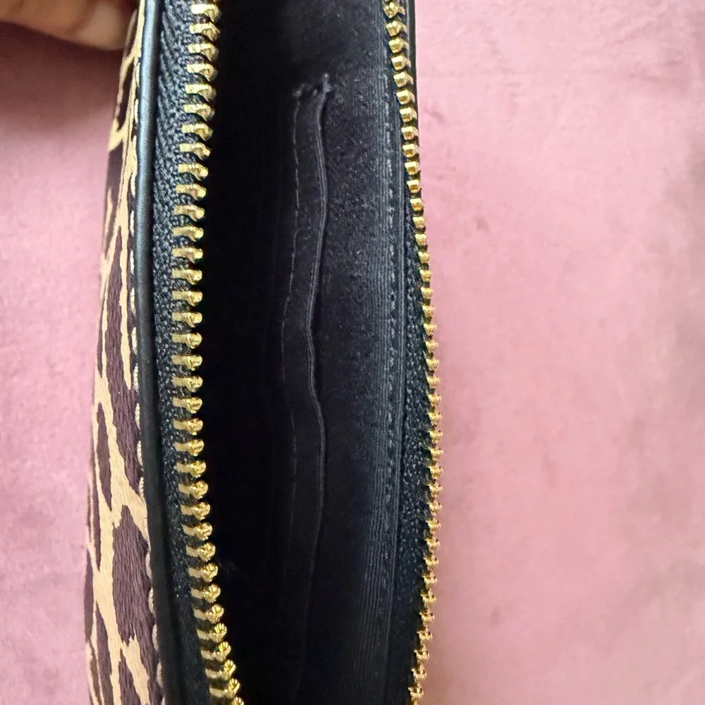 Coach Corner Zip Wristlet w/ Leopard Print - Picture 4 of 4